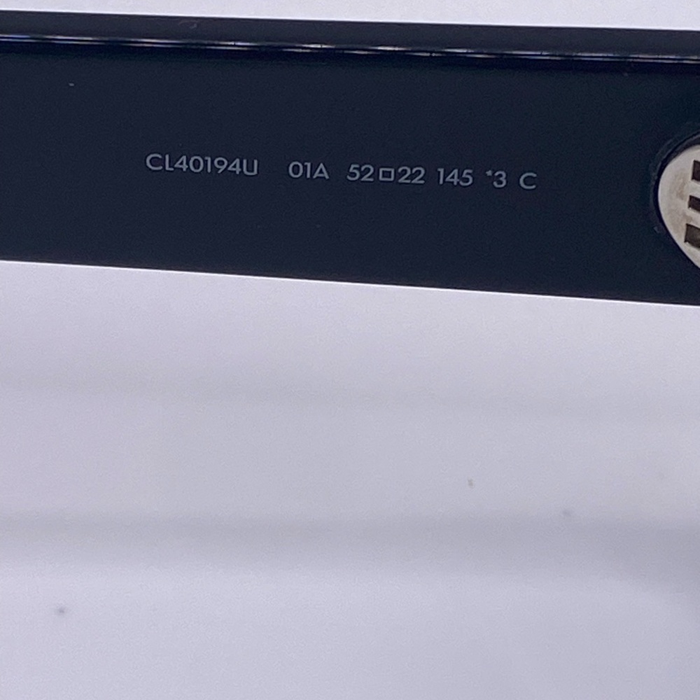 Celine Triomphe Sunglasses CL40194U Black Smoke Grey Gold Oval 52-22-145 NWT - Picture 4 of 5
